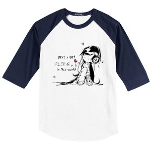 Just A Girl Alone In This World Baseball Sleeve Shirt