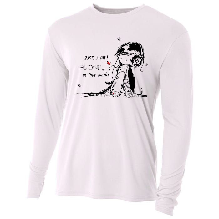 Just A Girl Alone In This World Cooling Performance Long Sleeve Crew