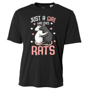 Just A Girl Who Loves Rats Kids Women Rat Lover Cooling Performance Crew T-Shirt