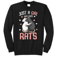 Just A Girl Who Loves Rats Kids Women Rat Lover Sweatshirt