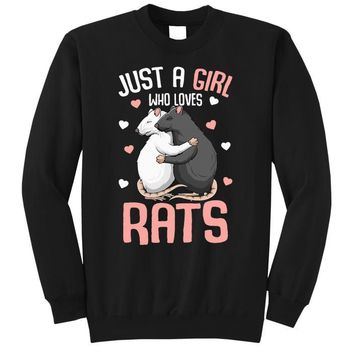 Just A Girl Who Loves Rats Kids Women Rat Lover Sweatshirt