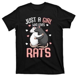 Just A Girl Who Loves Rats Kids Women Rat Lover T-Shirt