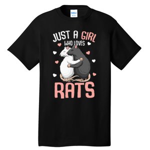 Just A Girl Who Loves Rats Kids Women Rat Lover Tall T-Shirt