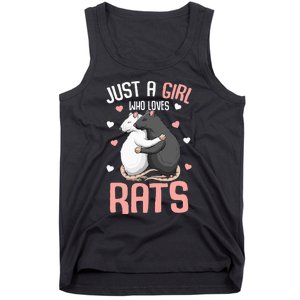 Just A Girl Who Loves Rats Kids Women Rat Lover Tank Top