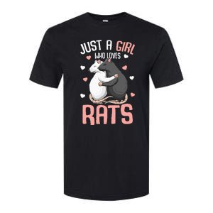 Just A Girl Who Loves Rats Kids Women Rat Lover Softstyle CVC T-Shirt