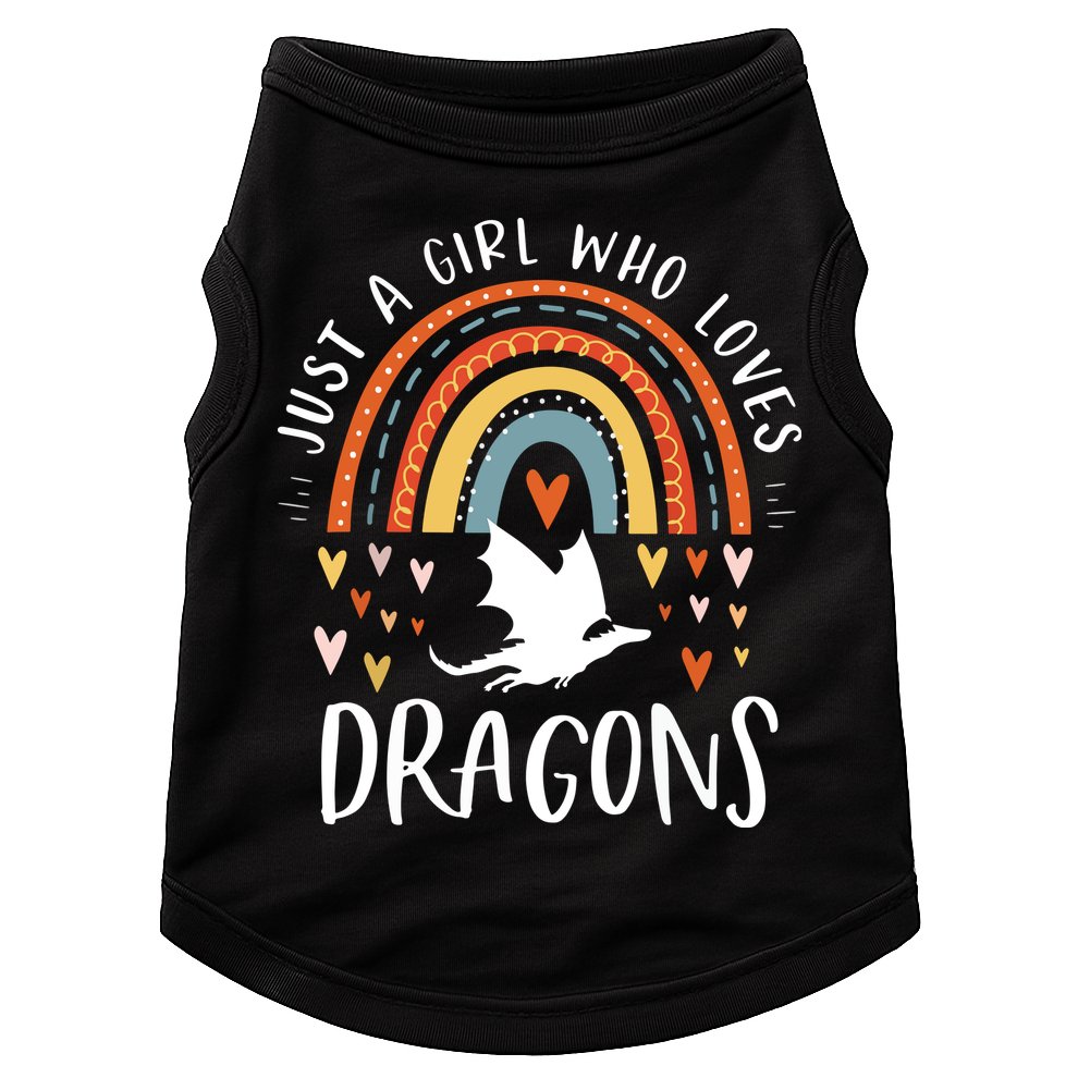 Just A Girl Who Loves Dragons Rainbow Gifts For Dragon Lover Doggie Tank