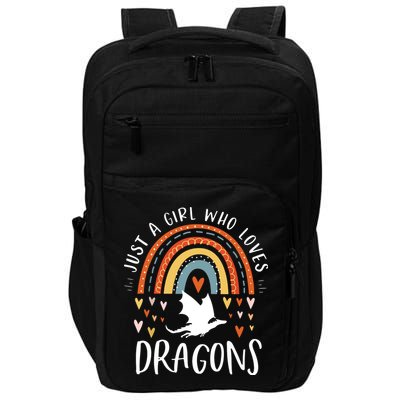 Just A Girl Who Loves Dragons Rainbow Gifts For Dragon Lover Impact Tech Backpack