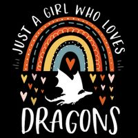 Just A Girl Who Loves Dragons Rainbow Gifts For Dragon Lover 16 in Basic Backpack