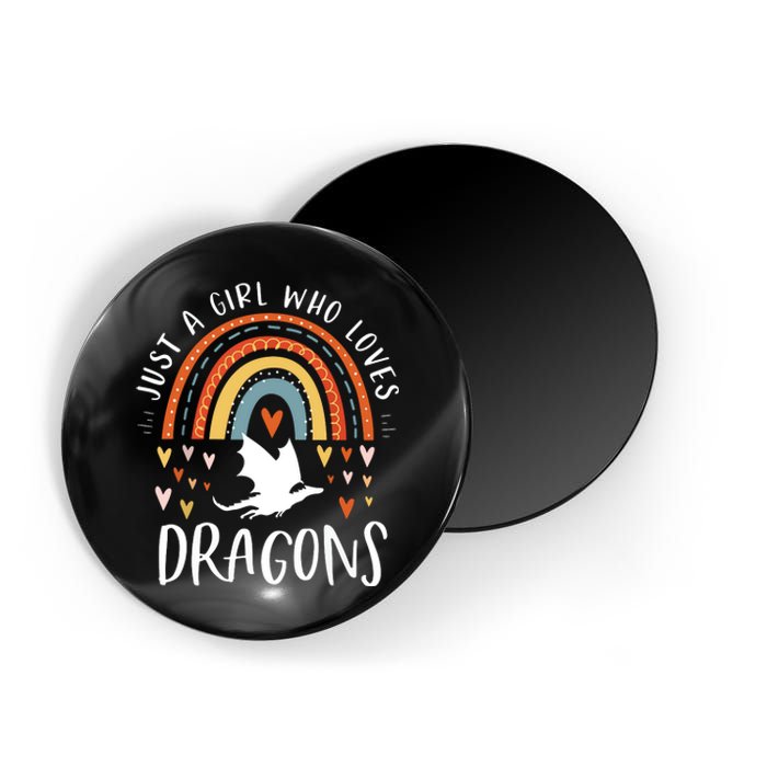 Just A Girl Who Loves Dragons Rainbow Gifts For Dragon Lover Magnet