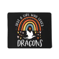 Just A Girl Who Loves Dragons Rainbow Gifts For Dragon Lover Mousepad