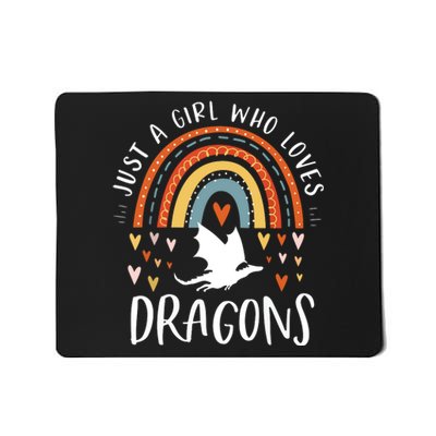 Just A Girl Who Loves Dragons Rainbow Gifts For Dragon Lover Mousepad