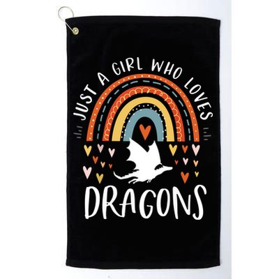Just A Girl Who Loves Dragons Rainbow Gifts For Dragon Lover Golf Towel