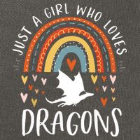 Just A Girl Who Loves Dragons Rainbow Gifts For Dragon Lover Cotton Canvas Backpack