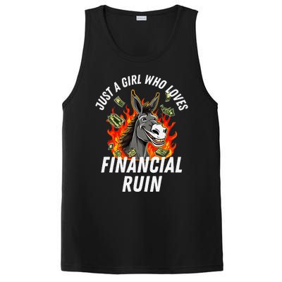 Just A Girl Who Loves Financial Ruin Credit Card Debt Funny PosiCharge Competitor Tank