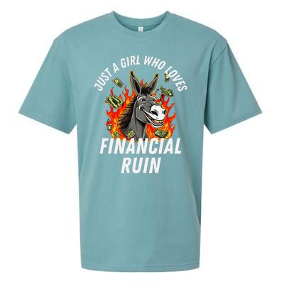 Just A Girl Who Loves Financial Ruin Credit Card Debt Funny Sueded Cloud Jersey T-Shirt