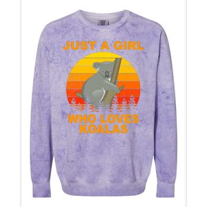 Just A Girl Who Loves Koalas Colorblast Crewneck Sweatshirt