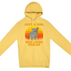 Just A Girl Who Loves Koalas Premium Pullover Hoodie