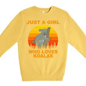 Just A Girl Who Loves Koalas Premium Crewneck Sweatshirt