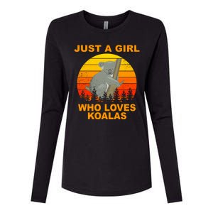 Just A Girl Who Loves Koalas Womens Cotton Relaxed Long Sleeve T-Shirt