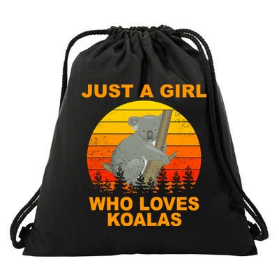 Just A Girl Who Loves Koalas Drawstring Bag
