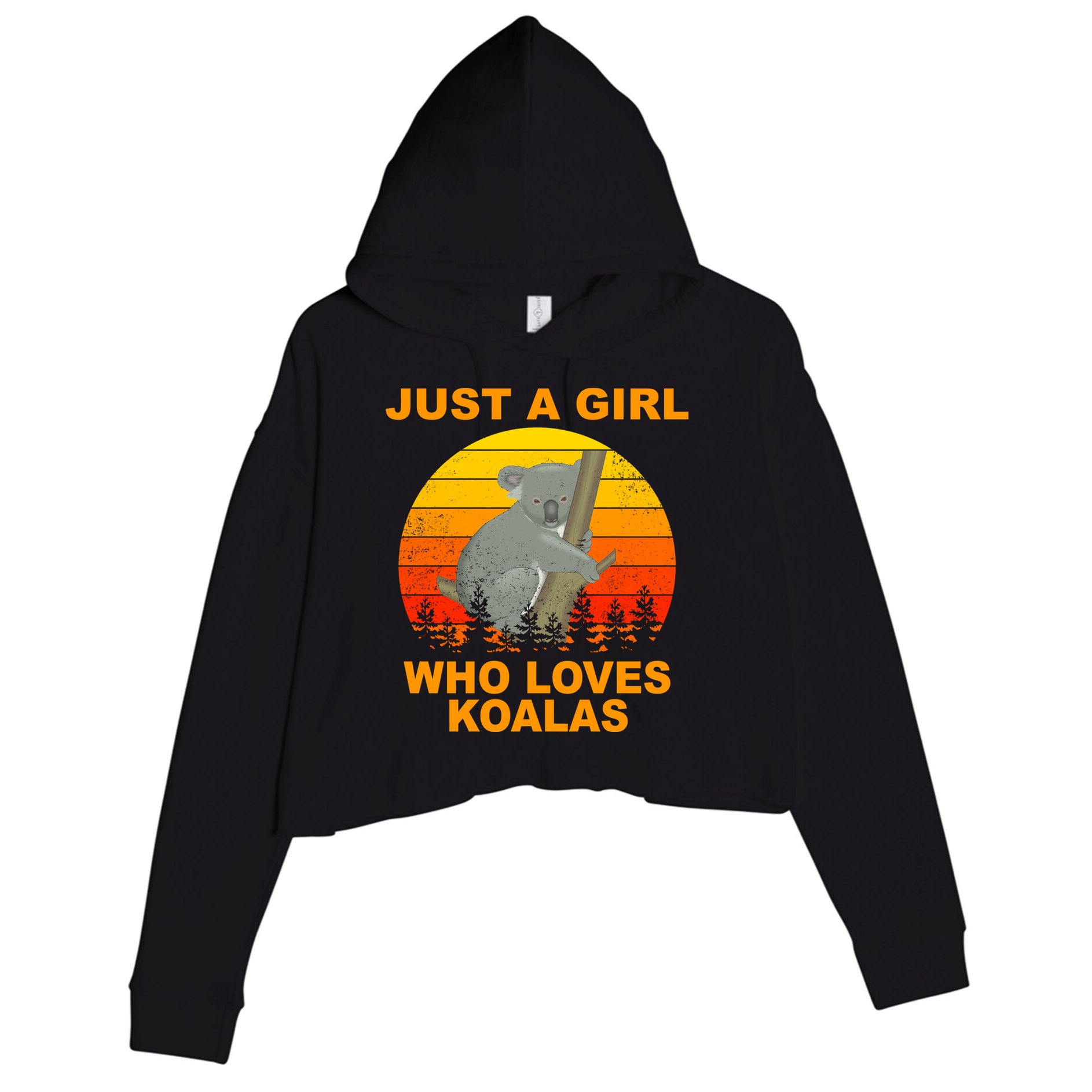 Just A Girl Who Loves Koalas Crop Fleece Hoodie