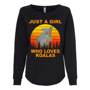 Just A Girl Who Loves Koalas Womens California Wash Sweatshirt