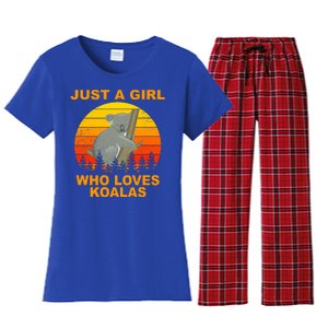 Just A Girl Who Loves Koalas Women's Flannel Pajama Set