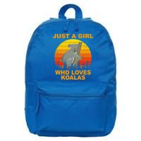 Just A Girl Who Loves Koalas 16 in Basic Backpack