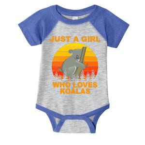 Just A Girl Who Loves Koalas Infant Baby Jersey Bodysuit