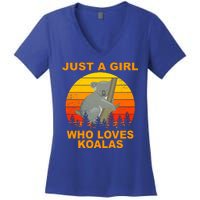 Just A Girl Who Loves Koalas Women's V-Neck T-Shirt