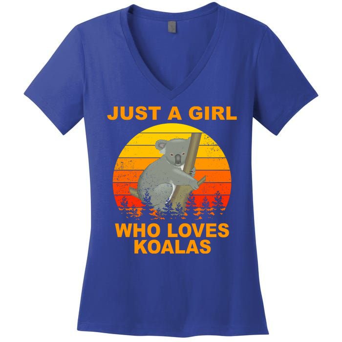 Just A Girl Who Loves Koalas Women's V-Neck T-Shirt