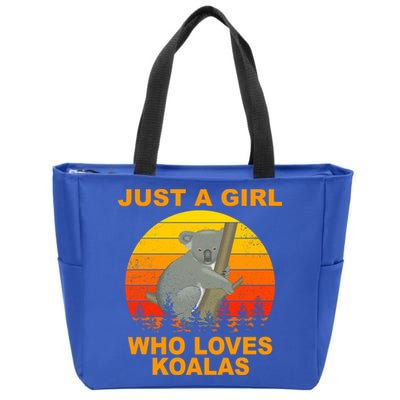 Just A Girl Who Loves Koalas Zip Tote Bag