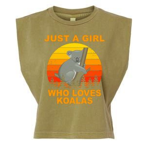 Just A Girl Who Loves Koalas Garment-Dyed Women's Muscle Tee