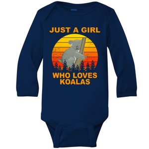 Just A Girl Who Loves Koalas Baby Long Sleeve Bodysuit