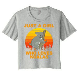 Just A Girl Who Loves Koalas Women's Crop Top Tee