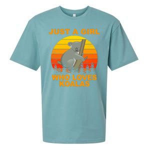 Just A Girl Who Loves Koalas Sueded Cloud Jersey T-Shirt