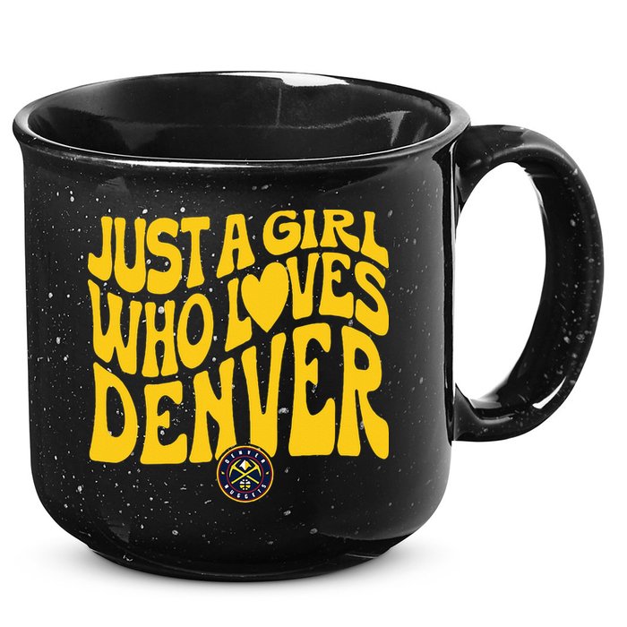 Just A Girl Who Loves Denver Nugget Wavy 15oz Campfire Ceramic Mug
