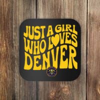 Just A Girl Who Loves Denver Nugget Wavy Coaster