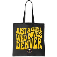 Just A Girl Who Loves Denver Nugget Wavy Bag