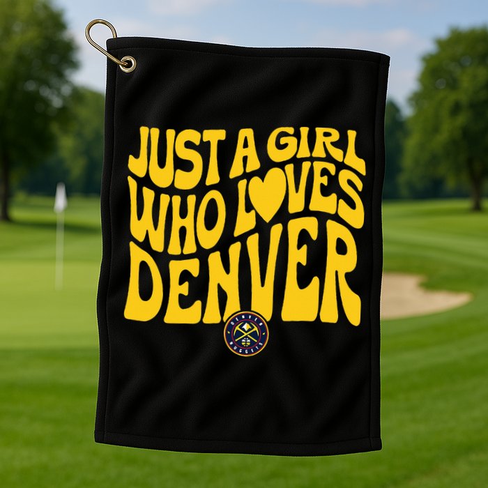Just A Girl Who Loves Denver Nugget Wavy Golf Towel
