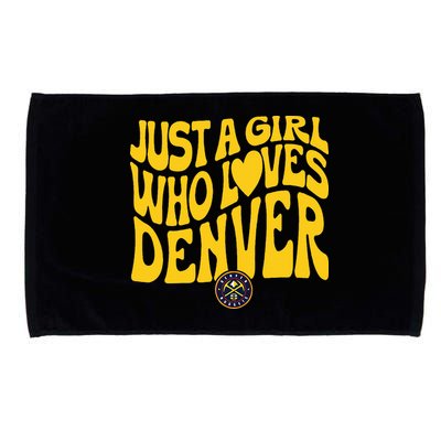 Just A Girl Who Loves Denver Nugget Wavy Microfiber Hand Towel