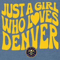 Just A Girl Who Loves Denver Nugget Wavy Garment-Dyed Sweatshirt