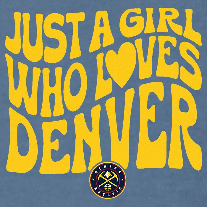 Just A Girl Who Loves Denver Nugget Wavy Garment-Dyed Sweatshirt