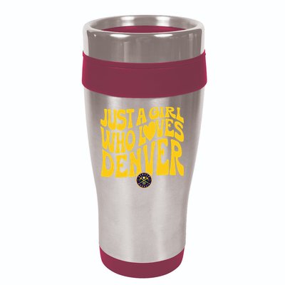 Just A Girl Who Loves Denver Nugget Wavy 16oz Travel Tumbler