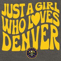 Just A Girl Who Loves Denver Nugget Wavy Cotton Canvas Backpack