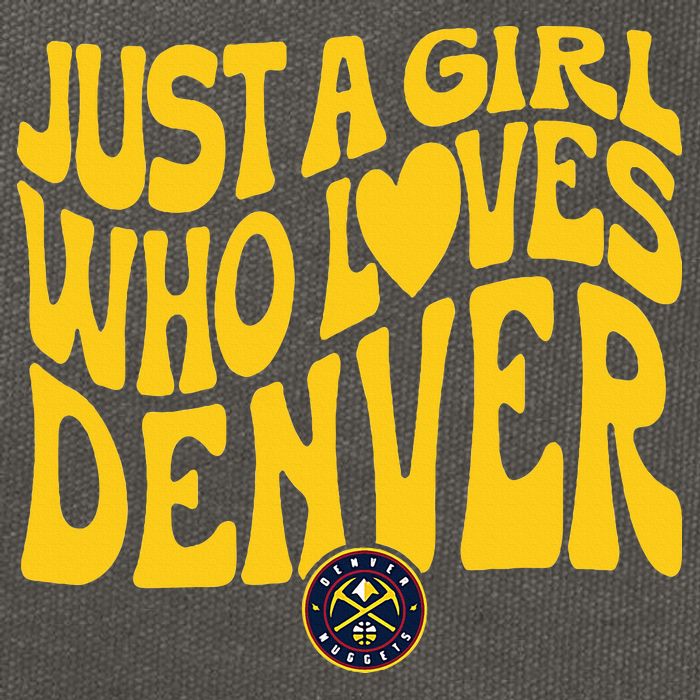 Just A Girl Who Loves Denver Nugget Wavy Cotton Canvas Backpack