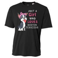 Just A Girl Who Loves Boston Terriers Cooling Performance Crew T-Shirt