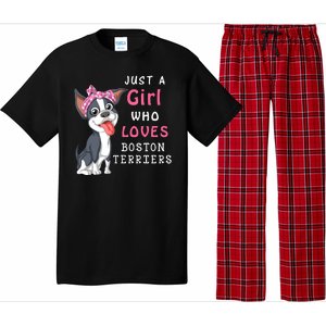 Just A Girl Who Loves Boston Terriers Pajama Set