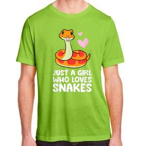 Just A Girl Who Loves Snakes Cute Snake Adult ChromaSoft Performance T-Shirt