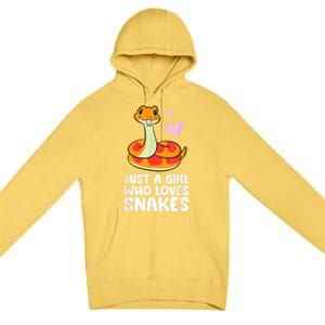 Just A Girl Who Loves Snakes Cute Snake Premium Pullover Hoodie